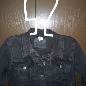 Levis Faded Black Jean Trucker Jacket | Color: Black | Size M